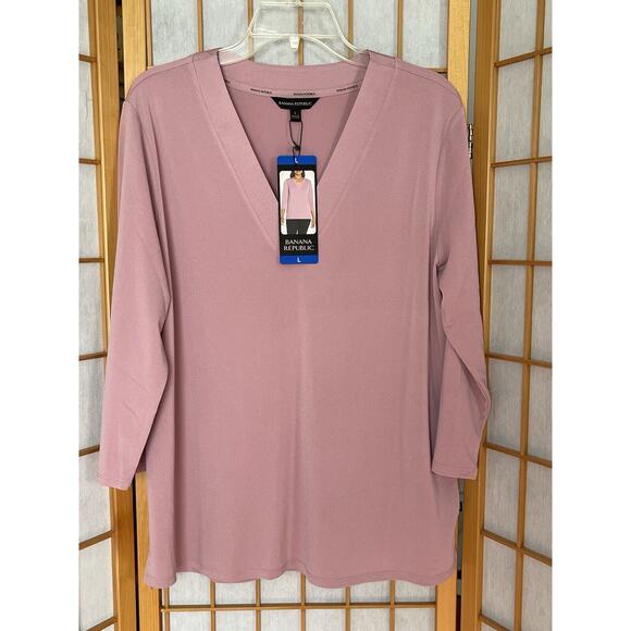 Banana Republic NWT 3/4 Sleeve pullover blouse size large - Picture 1 of 5